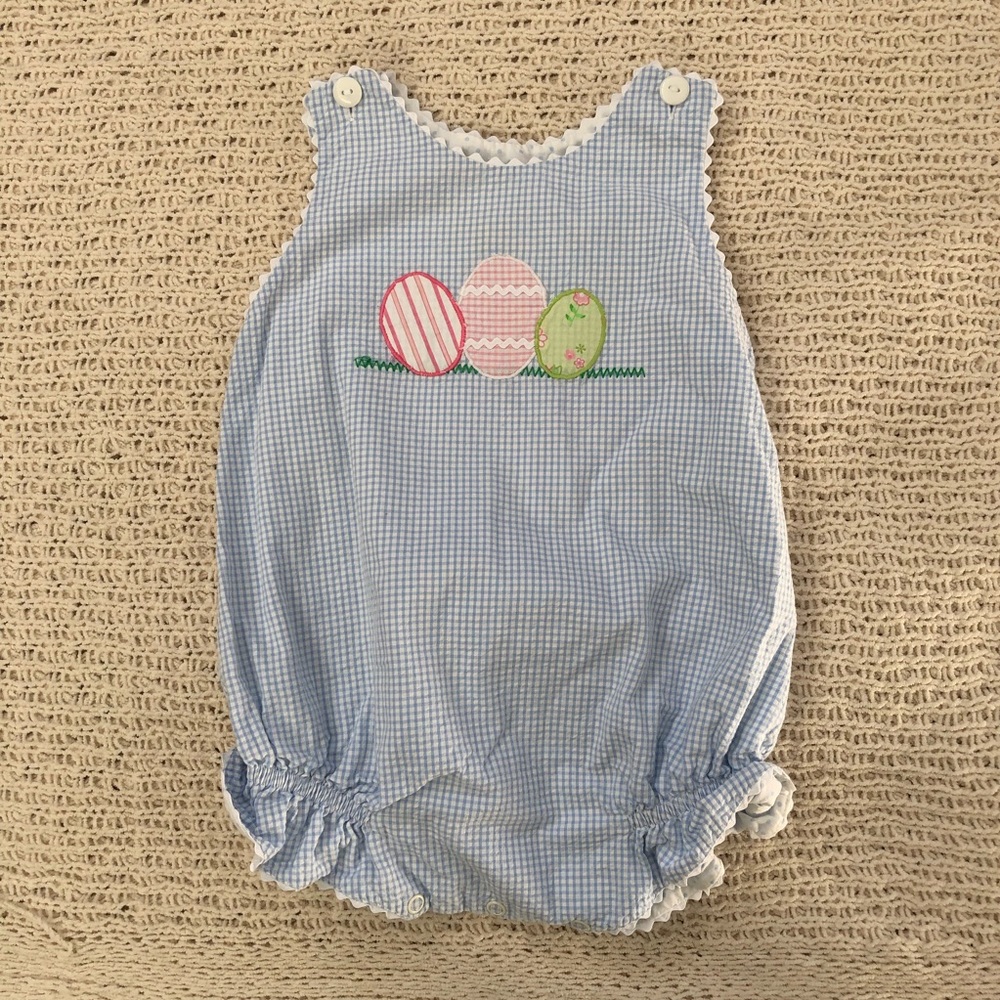 Mary James Easter bubble romper 12 months